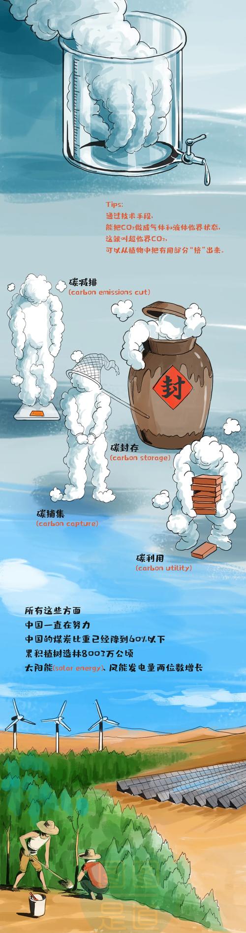 标题：你知道什么是碳中和吗？一幅漫画看明白